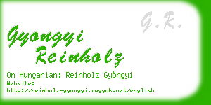 gyongyi reinholz business card